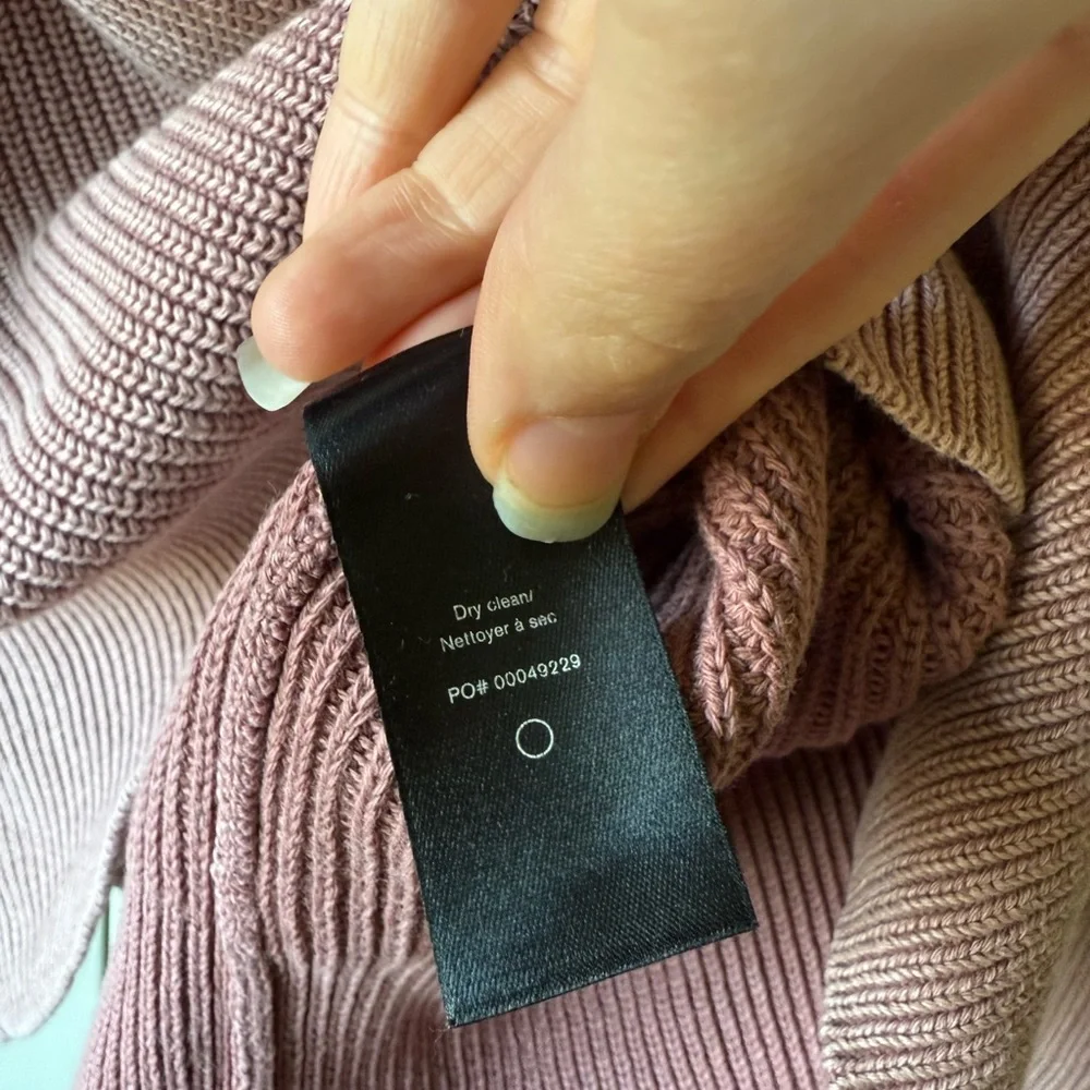 Rag&Bone Mauve Ribbed Sweater Size M - Picture 4 of 6